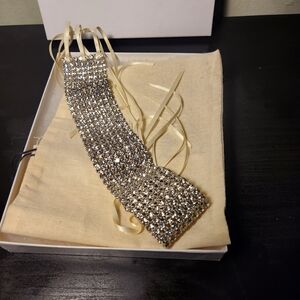 Sparkling Gold Rhinestone choker necklace